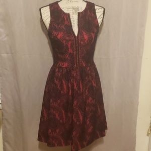 Red and Black Francesca's flower dress